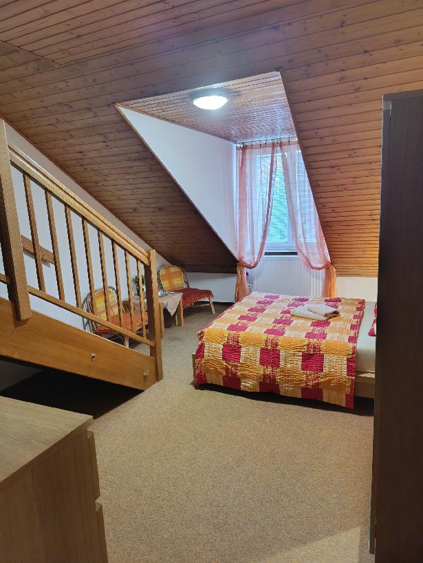Pokoj č. 3 v penzionu Siesta Příbor s dřevěnými prvky